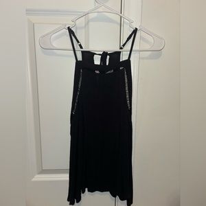 Cute detailed trim black tank top from Hollister in a size small.